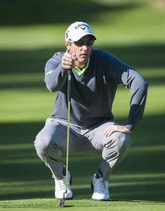 February 14, 2013: Nicolas Colsaerts competes in the PGA Golf Herren Northern Trust Open held at Riviera Golf Course in Pacific Palisades, California. GOLF: FEB 14 PGA Golf Herren - Northern Trust Open - Round 01 Icon20217209 EDITORIAL USE ONLY