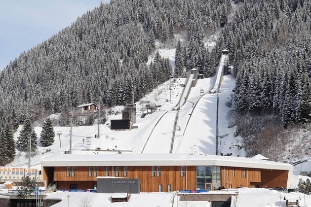 13.02.2013, Skisprungstadion, Predazzo, ITA, FIS Weltmeisterschaften Ski Nordisch, im Bild Predazzo s Ski Jumping Stadium before FIS Nordic Ski World Championships 2013 at the Stadio del Salto Dal Ben of Predazzo, Val di Fiemme, Italy on 2013 02 13.