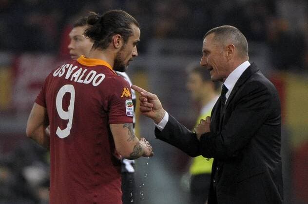 Aurelio Andreazzoli - Daniel Pablo Osvaldo Roma Campionato di Calcio Serie A. AS Roma - Juventus Turin. federicoxtardito