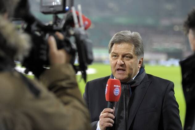 15.02.2013, Fussball 1.Bundesliga 2012 2013, 22.Spieltag, VfL Wolfsburg - FC Bayern München, Pressesprecher Markus Hörwick (Bayern München) als Moderator für FCB TV.