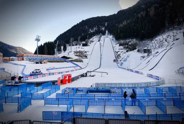 SKI NORDISCH - FIS Nordische WM 2013 PREDAZZO,ITALIEN,18.FEB.13 - SKI NORDISCH, SKISPRINGEN - FIS Nordische Ski Weltmeisterschaften 2013 in Val di Fiemme, Vorberichte. Bild zeigt die Schanzen und das Stadio del Salto. 