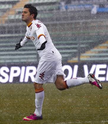 Marquinho Roma, Goal Celebration - Bergamo, 24.02.2013 - Serie A 2012 2013 - Atalanta Bergamo vs AS Roma - MarcoxBertorello