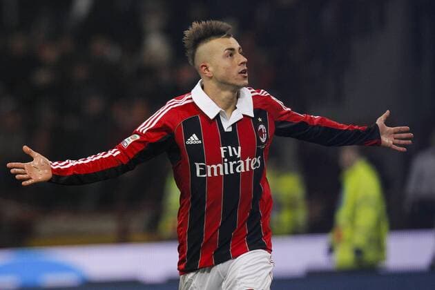 Jubel Stephan El Shaarawy Milan, Goal Celebration, Milano 24 2 2013 Stadio S.Siro Football Calcio 2012 2013 Serie A Inter Vs Milan MarcoxBertorello
