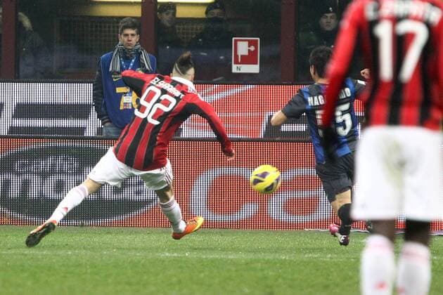 Stephan El Shaarawy Milan goal Milano 24 02 2013 Stadio San Siro Football Calcio Serie A 2012 13 Inter v Milan PaoloxNucci