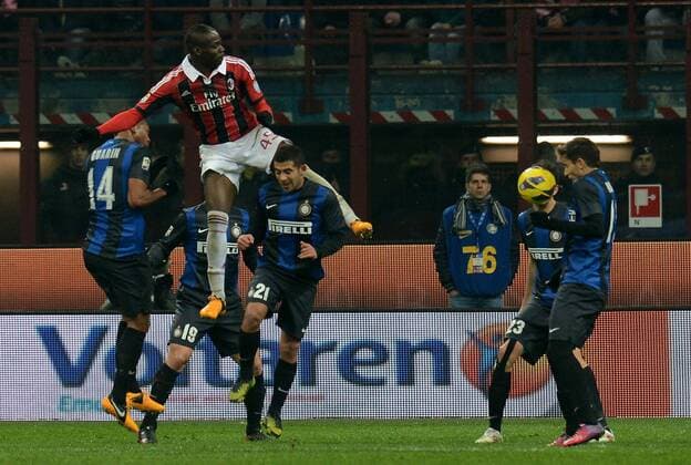 IPP20130224 Football - soccer: Serie A, Inter Mailand - AC Mailand, mario balotelli xHOCHxZWEIx xItalyxPhotoxPressx 