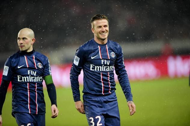 David Beckham (psg) FOOTBALL : PSG OM - L1 - 24 02 2013 JBAutissier Panoramic 