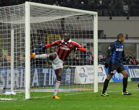 IPP20130224 Football - soccer: Serie A, Inter Mailand - AC Mailand, Mario Balotelli xHOCHxZWEIx xItalyxPhotoxPressx 