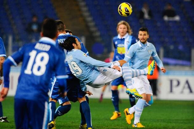 IPP20130225 Football - soccer: Serie A, Lazio Rom - Delfino Pescara 1936, Sergio Floccari xHOCHxZWEIx xItalyxPhotoxPressx 