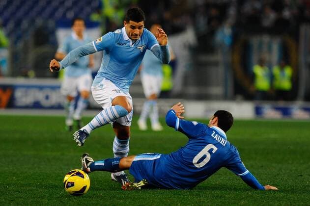 IPP20130225 Football - soccer: Serie A, Lazio Rom - Delfino Pescara 1936, Ederson, Luciano Zauri xHOCHxZWEIx xItalyxPhotoxPressx 