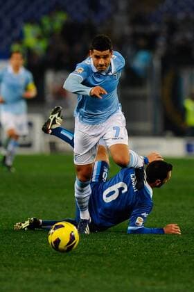 IPP20130225 Football - soccer: Serie A, Lazio Rom - Delfino Pescara 1936, Ederson, Luciano Zauri xHOCHxZWEIx xItalyxPhotoxPressx 