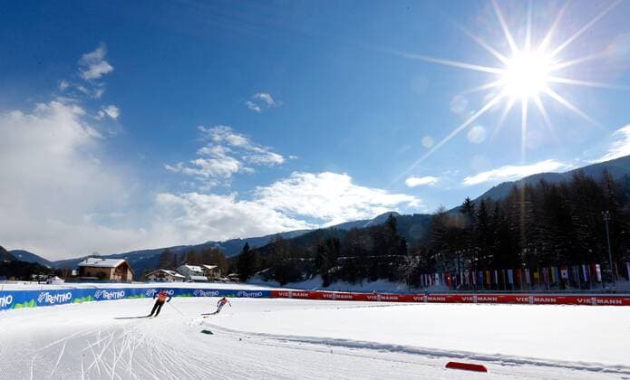 SKI NORDISCH - FIS Nordische WM 2013 TESERO,ITALIEN,26.FEB.13 - SKI NORDISCH, LANGLAUF - FIS Nordische Ski Weltmeisterschaften 2013 in Val di Fiemme, Training. Bild zeigt Athleten. 