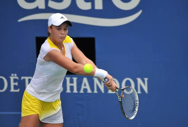 Feb. 27, 2013 - Kuala Lumpur, Malaysia - Asleigh Barty of Australia doing backhand drive during the game in main draw singles BMW Malaysian Open 2013 at The Royal Selangor Golf Club. Tennis 2013 - BMW Malaysian Open - Main Draw - ZUMAp11
