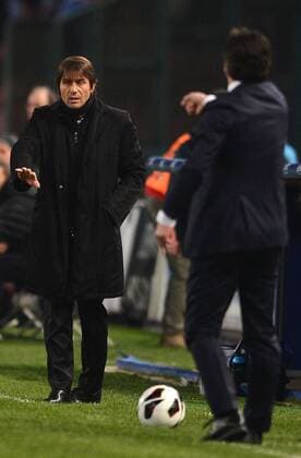 Antonio Conte coach Juventus, Walter Mazzarri coach Napoli .Napoli 01 03 2013 Stadio San Paolo.Football Calcio 2012 2013 Serie A. andreaxstaccioli