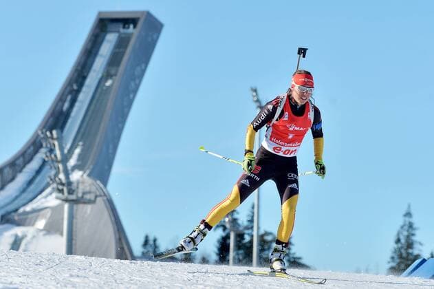 BIATHLON - IBU WC Oslo OSLO,NORWEGEN,02.MAR.13 - BIATHLON - IBU Weltcup, 10km Verfolgung der Damen. Bild zeigt Laura Dahlmeier (GER). 
