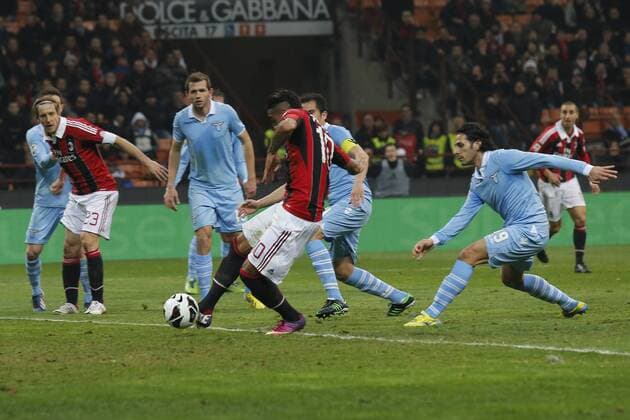 Kevin Prince Boateng Milan, Milano 2 3 2013 .Stadio S.Siro .Football Calcio 2012 2013 Serie A.Milan Vs Lazio. MarcoxBertorello