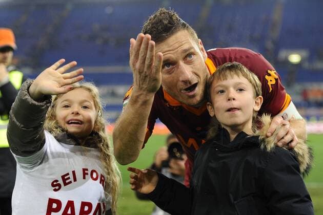 AS Rom vs CFC Genua 1893 FC: Francesco Totti-Cristian Totti-Chanel Totti 