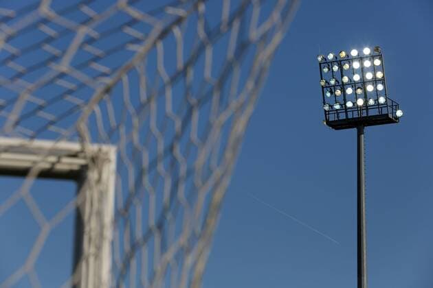 Flutlichtmast in der Scholz Arena - Heimspielstätte VfR Aalen