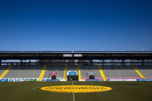 Football: Germany, 2. Bundesliga Stadium of VfR Aalen, Scholz Arena,