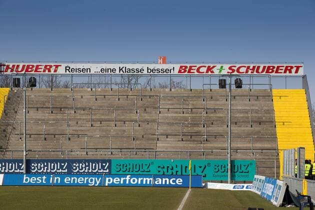 Football: Germany, 2. Bundesliga Stadium of VfR Aalen, Scholz Arena, stands,
