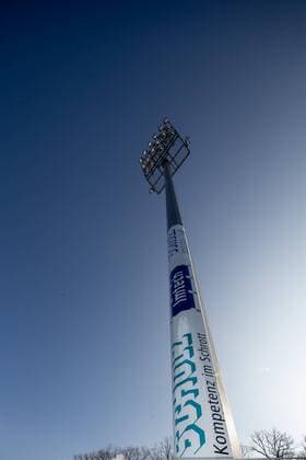 Football: Germany, 2. Bundesliga Stadium of VfR Aalen, Scholz Arena, floodlight,