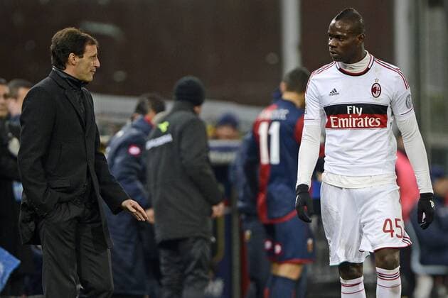 CFC Genua 1893 - AC Milan - foto GiuseppexCeleste Image Sport pictured: Massimiliano Allegri-Mario Balotelli 