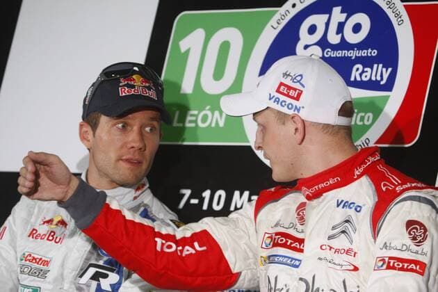 Mikko Hirvonen (FIN) et Sebastien Ogier (FRA) AUTO : Rallye du Mexique - WRC Motorsport Rallye WM - 10 03 2013 SPRESSE PANORAMIC 