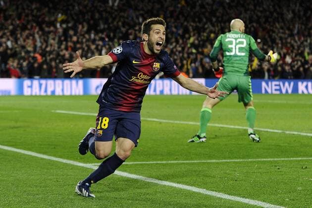 Barcelona, 12.03.2013 - UEFA Champions League 2012 2013 - FC Barcelona (Barca) vs AC Mailand - Jordi Alba - 