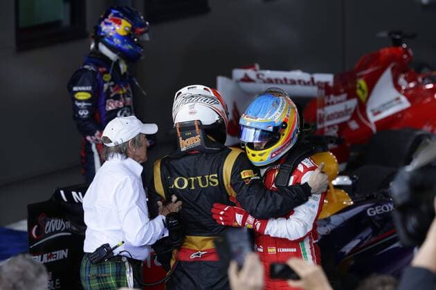Kimi Räikkönen (Lotus F1 Team), Fernando Alonso (Scuderia Ferrari) GP Australien 2013 Formel 1 Grand Prix Australien 2013