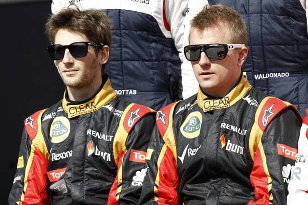 Motorsports: FIA Formula One World Championship 2013, Grand Prix of Australia, 8 Romain Grosjean (FRA, Lotus F1 Team), 7 Kimi Räikkönen (FIN, Lotus F1 Team), xHOCHxZWEIx