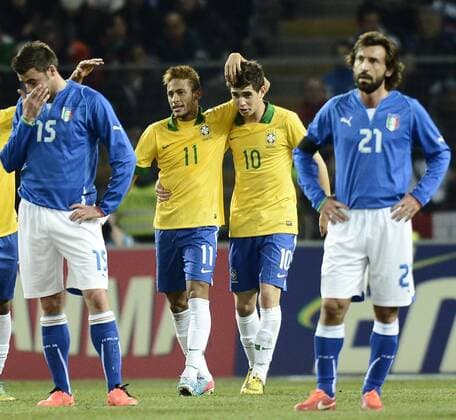 Geneva. Italy - Brasil Neymar-Oscar 