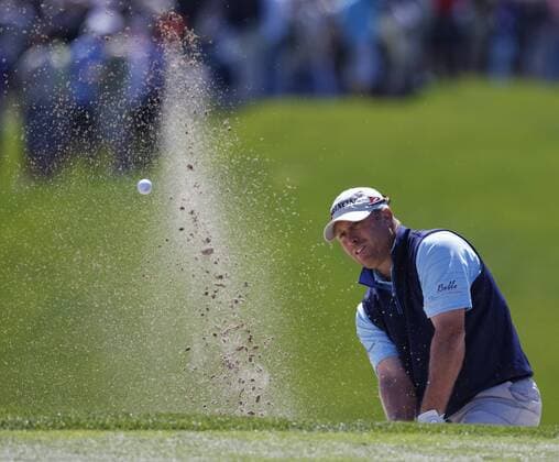 March 21, 2013 - Orlando, Florida, U.S - JOHN ROLLINS hits out of the sand on the 7th hole during the first round of the Arnold Palmer Invitational at the Bay Hill Club and Lounge in Orlando, Fl. Golf 2013 - Arnold Palmer Invitational - First Round  - ZUMAr11