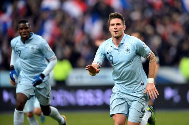 Olivier Giroud (fra) - Paul Pogba (fra) : Frankreich vs Georgien - - 22 03 2013 AnthonyBIBARDFEP 