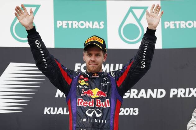 Motorsports: FIA Formula One World Championship 2013, Grand Prix of Malaysia, 1 Sebastian Vettel (GER, Infiniti Red Bull Racing), xHOCHxZWEIx