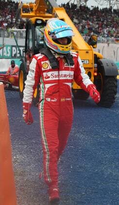 formula 1 GP, Malaysia in Kuala Lumpur Sepang, 24.03.2013, Fernando Alonso, Scuderia Ferrari, nach Crash formula 1 GP, Malaysia, Fernando Alonso, Crash