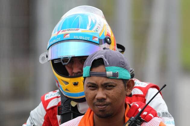 24.03.2013 - Race, Fernando Alonso (ESP) Scuderia Ferrari F138 retired from the race 