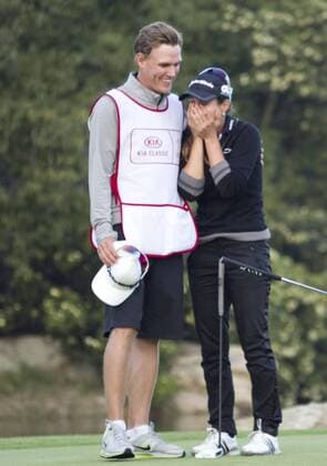March 24, 2013 - Carlsbad, California, U.S - Beatriz Recari of Spain wins the fourth annual LPGA Golf Damen KIA Classic, after two rounds of sudden death against I.K. Kim of South Korea. The tournament was played this year at Park Hyatt Aviara Resort, Carlsbad CA, March 24, 2013. 4th Annual LPGA Golf Damen KIA Classic  - ZUMAp12