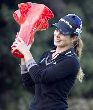 March 24, 2013 - Carlsbad, California, U.S - Beatriz Recari of Spain wins the fourth annual LPGA Golf Damen KIA Classic, after two rounds of sudden death against I.K. Kim of South Korea. The tournament was played this year at Park Hyatt Aviara Resort, Carlsbad CA, March 24, 2013. 4th Annual LPGA Golf Damen KIA Classic  - ZUMAp12