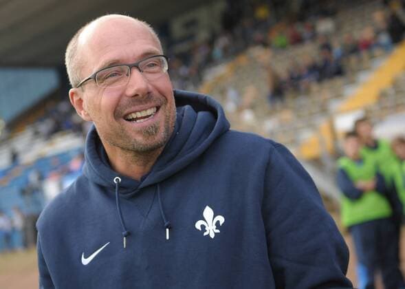 29.09.2012, JH, 3.Liga, SV Darmstadt - Arminia Bielefeld v.l. Trainer Juergen Seeberger (SV Darmstadt 98)
