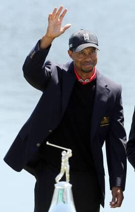 March 24, 2013 - Orlando, FL, USA - Tiger Woods waves to the gallery after winning his eighth Arnold Palmer Invitational in Orlando, Florida, Monday, March 25, 2013. Arnold Palmer Invitational - ZUMAm67