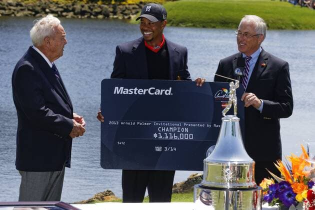 March 25, 2013 - Orlando, Florida, U.S - TIGER WOODS after winning the Arnold Palmer Invitational at the Bay Hill Club and Lodge. Golf 2013 - Arnold Palmer Invitational - Final Round  - ZUMAr11
