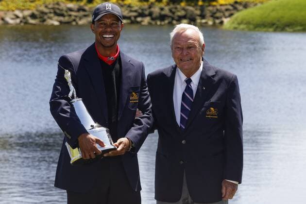 March 25, 2013 - Orlando, Florida, U.S - ARNOLD PALMER and TIGER WOODS after WOODS won the Arnold Palmer Invitational at the Bay Hill Club and Lodge. Golf 2013 - Tiger Woods Wins The Arnold Palmer Invitational  - ZUMAr11