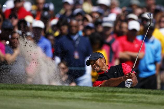 March 24, 2013 - Orlando, Florida, U.S - TIGER WOODS chips out of a sand bunker on to the 16th green during the final round of the Arnold Palmer Invitational at the Bay Hill Club and Lodge. Golf 2013 - Arnold Palmer Invitational - Final Round  - ZUMAr11