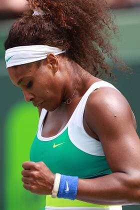 March 24, 2013 - Miami, Florida, U.S - Serena Williams of USA celebrates a point during fourth round match at the Sony Open at Crandon Park Tennis Center on March 24, 2013 in Key Biscayne, Florida. Tennis 2013 - Sony Open - Day 8 - ZUMAs30