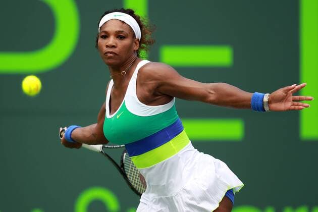 March 24, 2013 - Miami, Florida, U.S - Serena Williams of USA in action during fourth round match at the Sony Open at Crandon Park Tennis Center on March 24, 2013 in Key Biscayne, Florida. Tennis 2013 - Sony Open - Day 8 - ZUMAs30