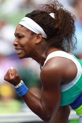 March 24, 2013 - Miami, Florida, U.S - Serena Williams of USA celebrates a point during fourth round match at the Sony Open at Crandon Park Tennis Center on March 24, 2013 in Key Biscayne, Florida. Tennis 2013 - Sony Open - Day 8 - ZUMAs30