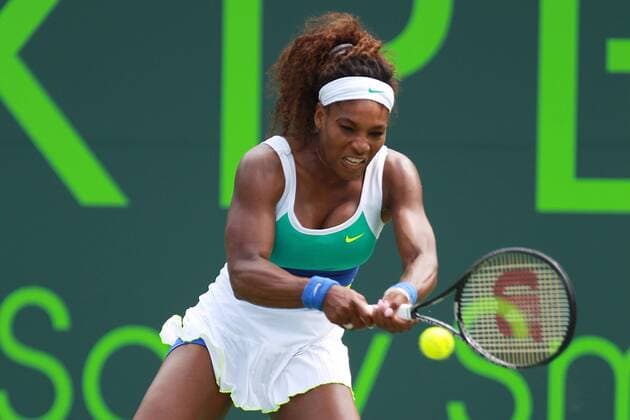 March 24, 2013 - Miami, Florida, U.S - Serena Williams of USA in action during fourth round match at the Sony Open at Crandon Park Tennis Center on March 24, 2013 in Key Biscayne, Florida. Tennis 2013 - Sony Open - Day 8 - ZUMAs30