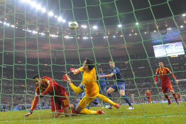 Hugo Lloris (France) vs Pedro Rodriguez Ledesma (Espagne) but FRA vs ESP JBAutissier Panoramic 