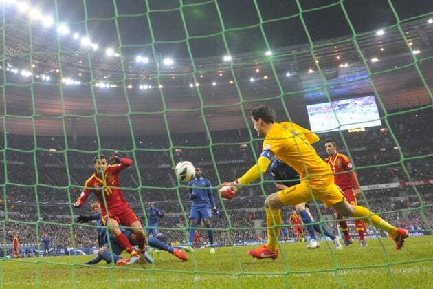 Hugo Lloris (France) vs Pedro Rodriguez Ledesma (Espagne) but FRA vs ESP JBAutissier Panoramic 