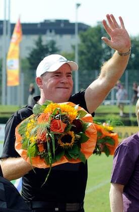 22.08.2010, 1. Bundesliga, 1. FFC Frankfurt - Herforder SV v.l. Manager Siegfried Dietrich (1.FFC Frankfurt) Nur fuer redaktionelle Verwendun