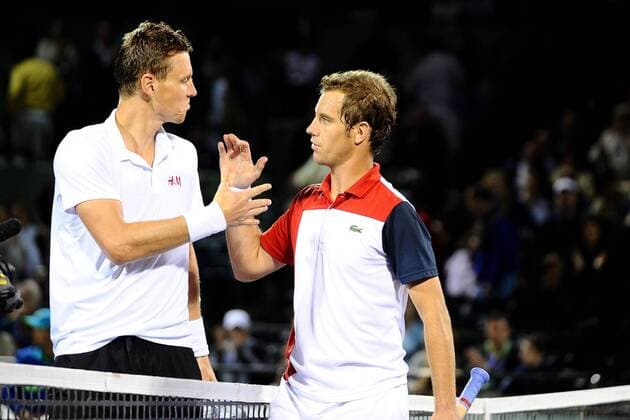 Richard Gasquet (FRA) Tomas Berdych (CZE) TENNIS : Tournoi de Miami - ATP Tennis Herren - 28 03 2013 virginiebouyer tennismag panoramic 